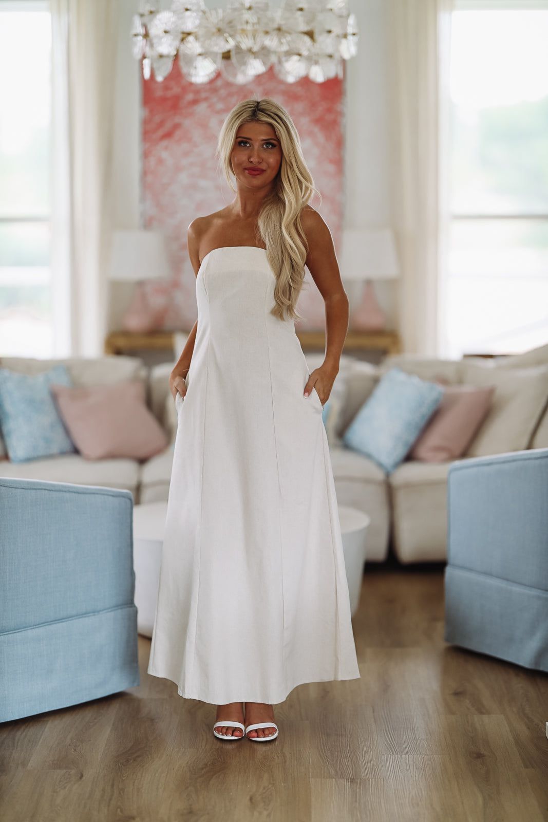 Classic in Linen Maxi Dress - Oatmeal