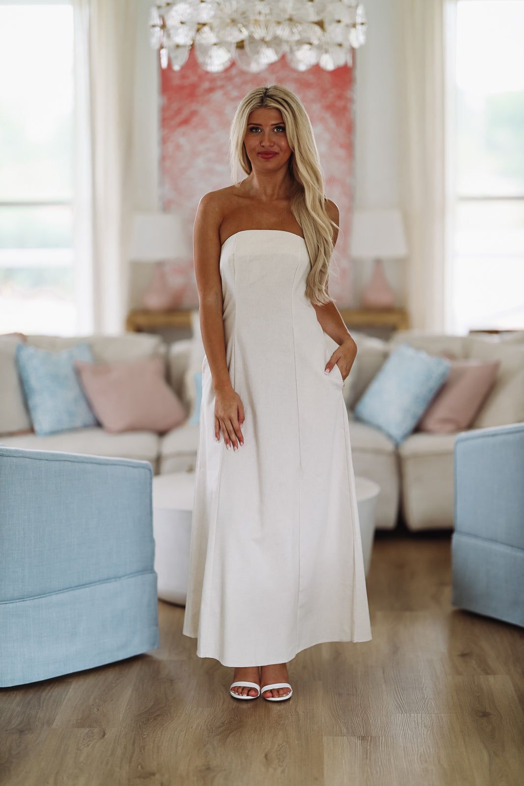 Classic in Linen Maxi Dress - Oatmeal