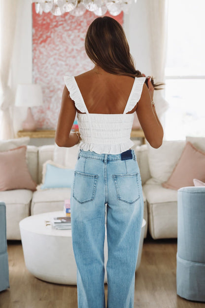 Eternal Summer Crop Top - White