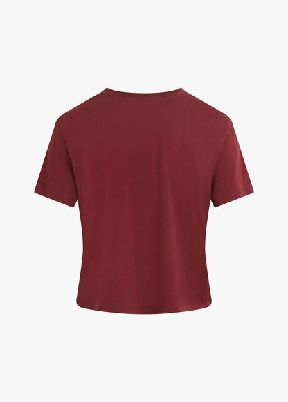 Favorite Daughter Cropped Collegiate Tee - Sangria Nights