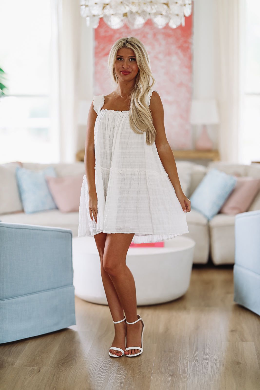 Going on the Move Mini Dress - White