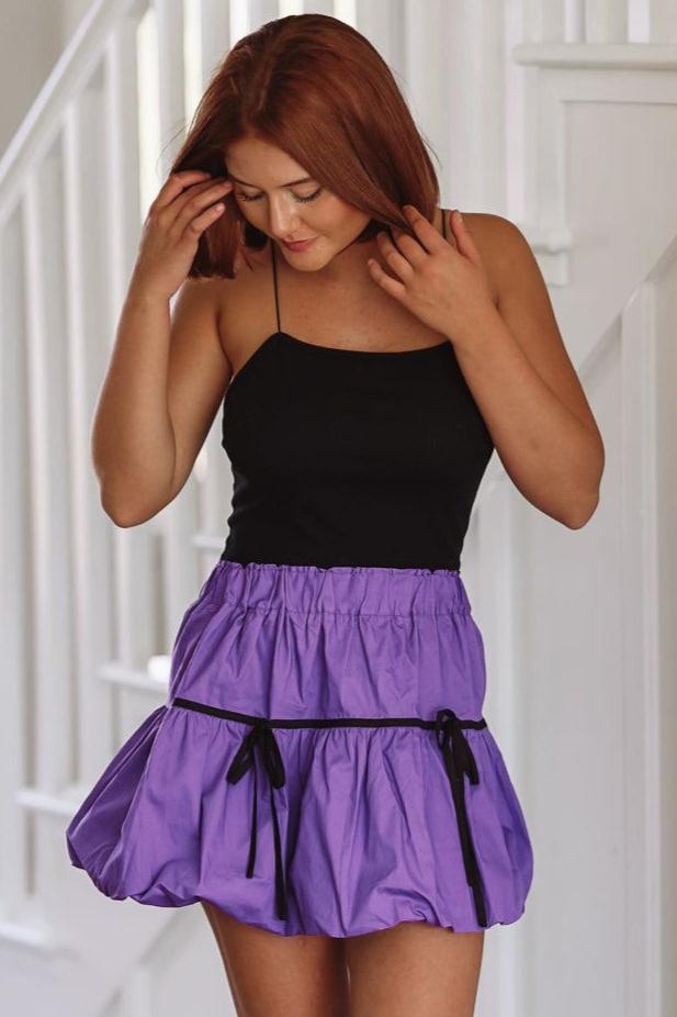 It's a New Day Skirt - Purple and Black  (FINAL SALE)