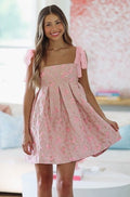 One Step Ahead Floral Mini Dress - Pink