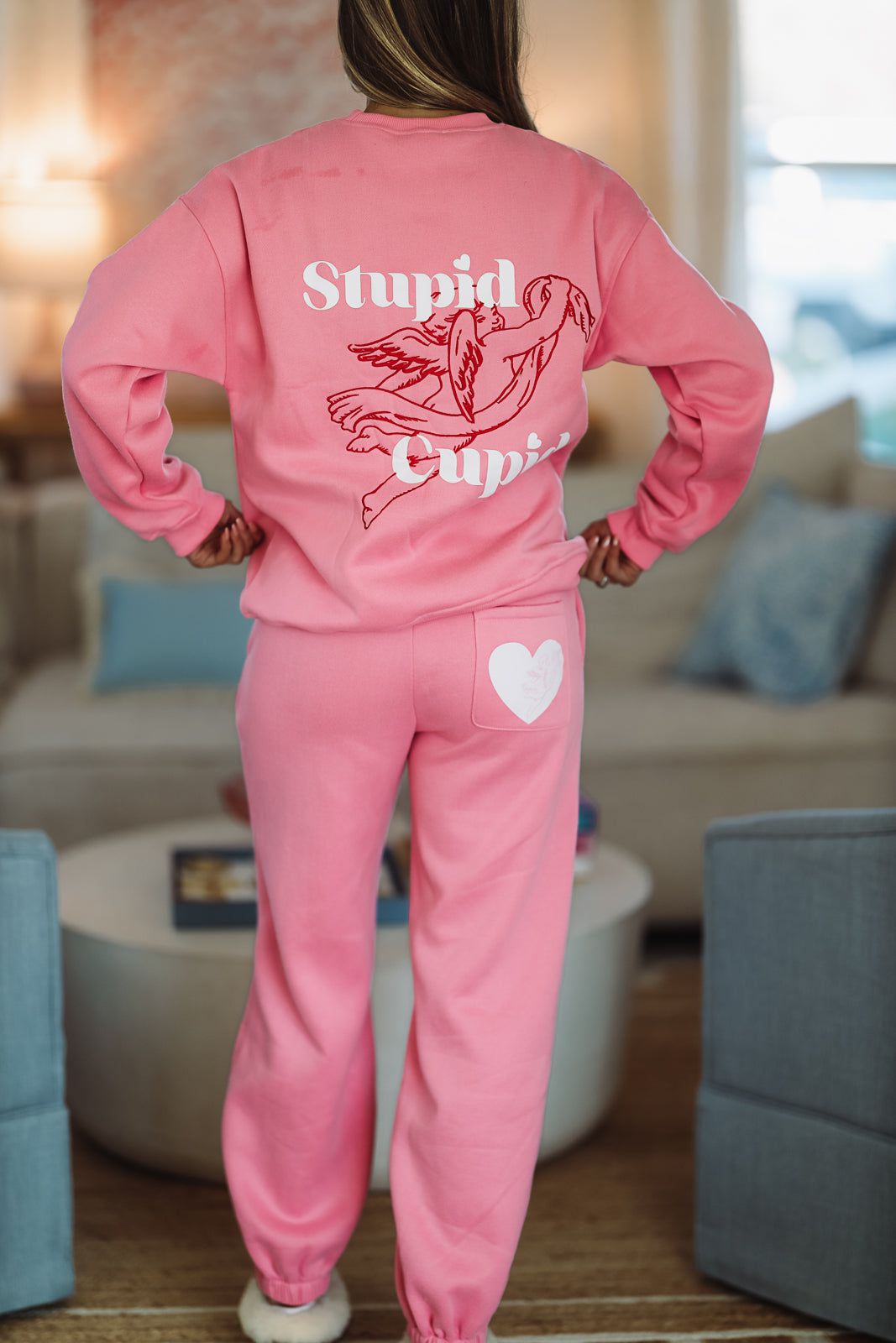 Stupid Cupid Sweatpants - Pink