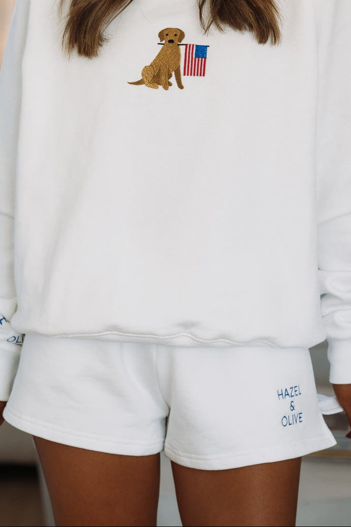 H&O Sweat Shorts - White