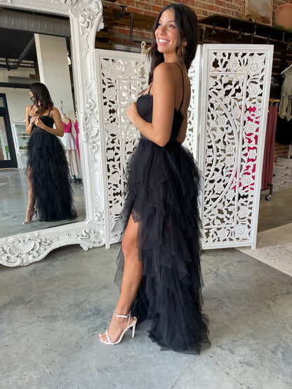 Heavenly Mesh Maxi Gown (Black) [PRE-ORDER]