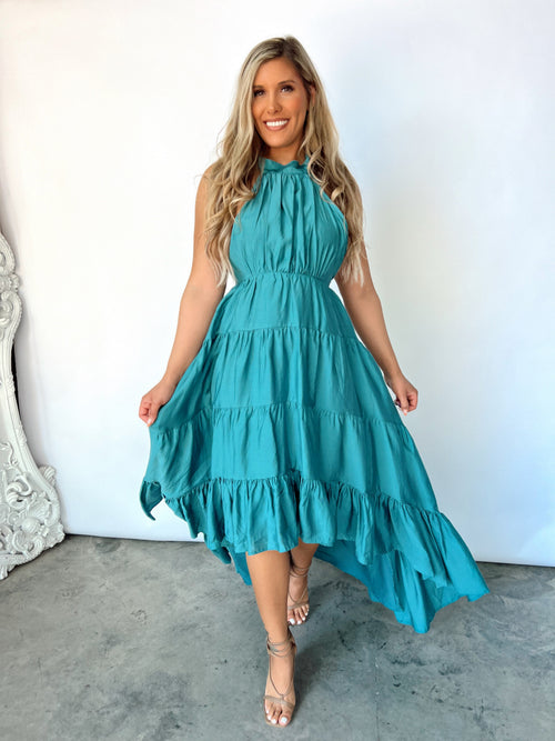 Greek Villa Halter Dress FINAL SALE