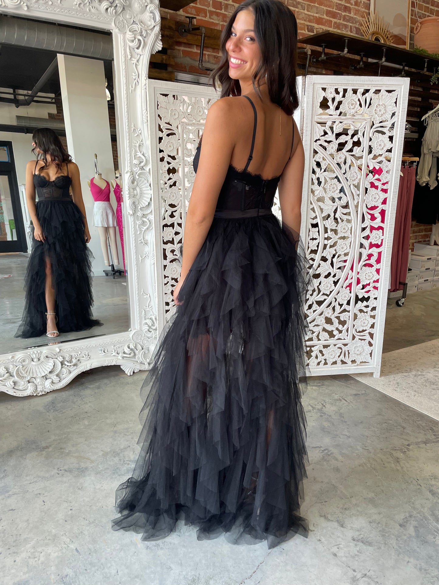 Heavenly Mesh Maxi Gown (Black) [PRE-ORDER]