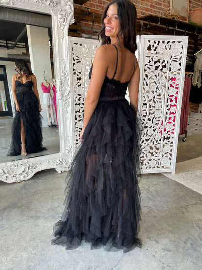 Heavenly Mesh Maxi Gown (Black) [PRE-ORDER]