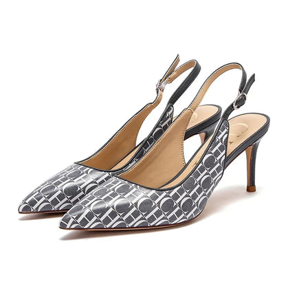 Initials Slingback Kitten Heel Mules