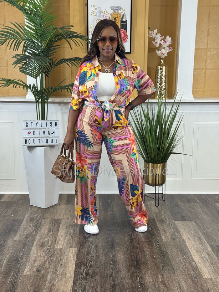 Island Escape Pants Set