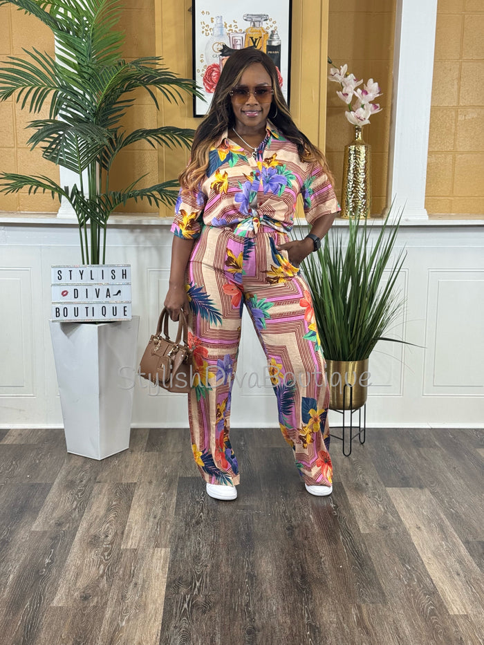 Island Escape Pants Set