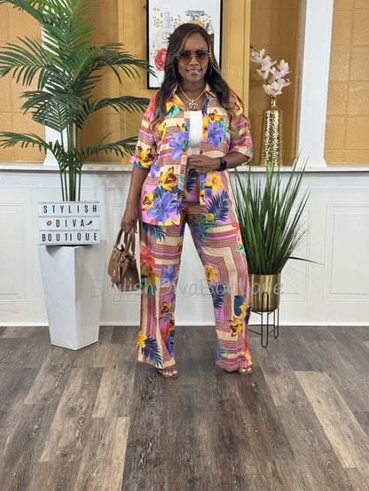 Island Escape Pants Set