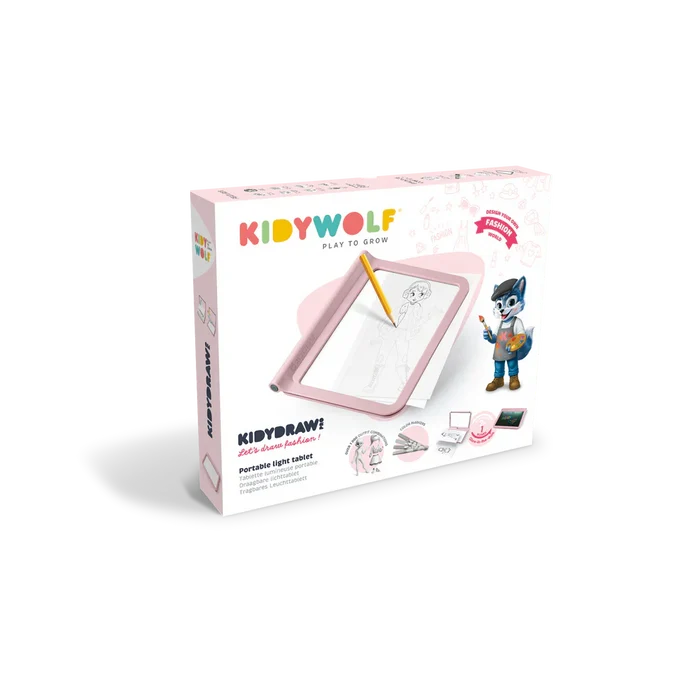 KIDYDRAW-PRO Portable LCD Drawing Tablet - Pink Fashion (DAMAGED PACKAGING)