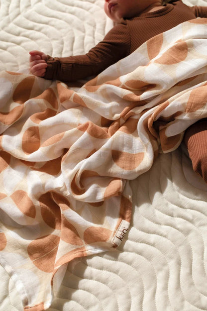 Kiin Organic Bamboo Cotton Muslin Swaddle -  Pebble