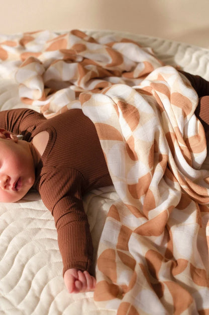 Kiin Organic Bamboo Cotton Muslin Swaddle -  Pebble