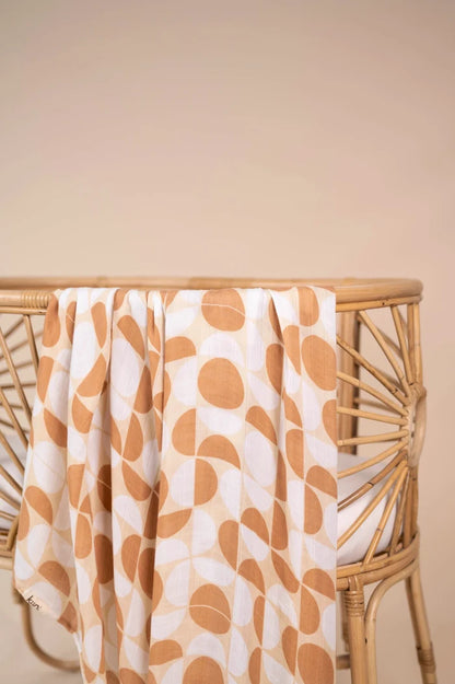 Kiin Organic Bamboo Cotton Muslin Swaddle -  Pebble