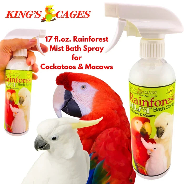 Kings - Rainforest Mist Bath Spray - Cockatoos - & Macaws - 17 oz