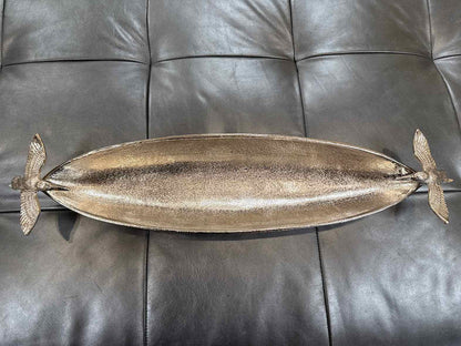 Large Nickle Plated Boat Dish