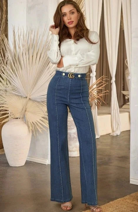 Luxe Line Sculpting Jeans- Blue