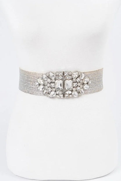 Luxe Radiance Stretch Belt Silver
