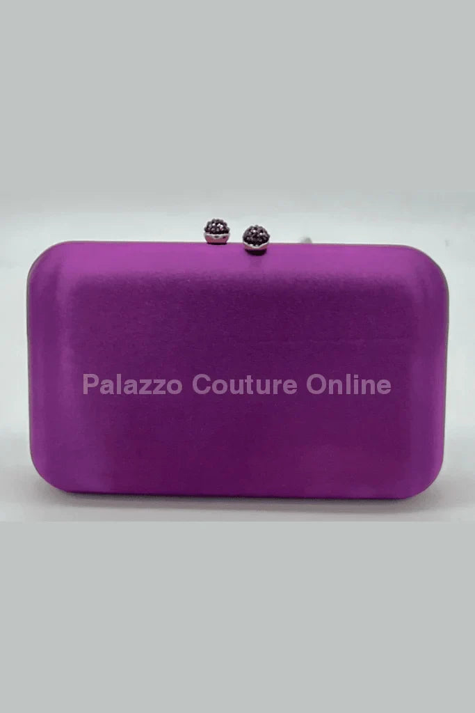 Luxe Silk Evening Clutch Purple
