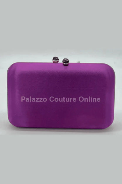 Luxe Silk Evening Clutch Purple