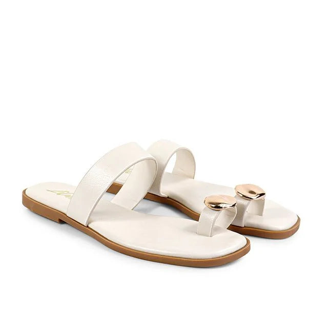 Luxe Stride Indigo Sandals - Cream
