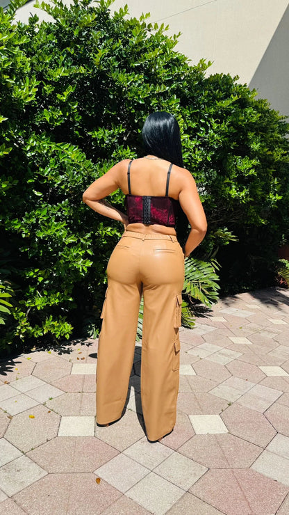 Luxe Utility Cargo Pants -Khaki