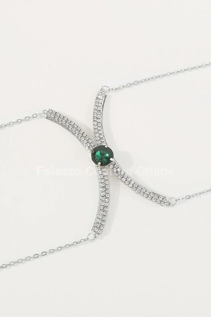Luxury Sexy Green Crystal Body Chain Body Jewelry