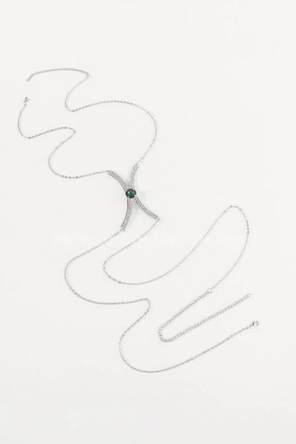 Luxury Sexy Green Crystal Body Chain Body Jewelry