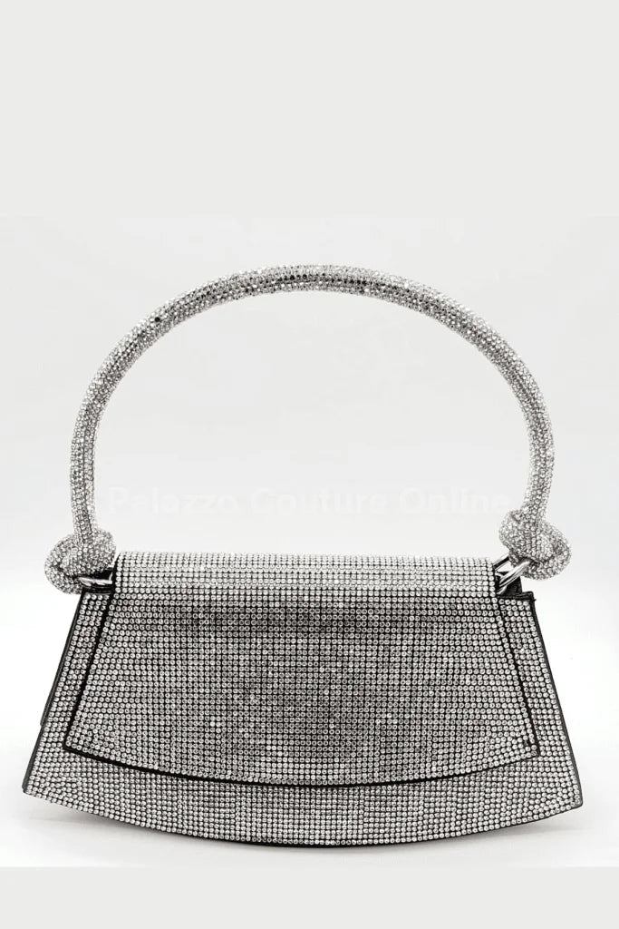 Maddie Rhinestone Handbag (Black)