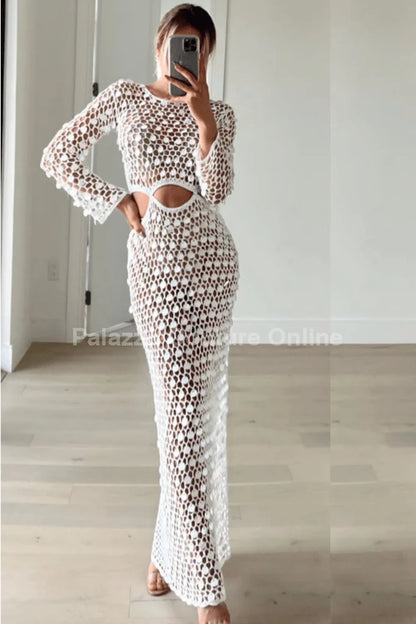 Make You Feel Cover Up Maxi Dress ( White)