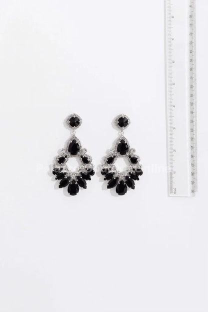 Marquise Crystal Drop Evening Earrings