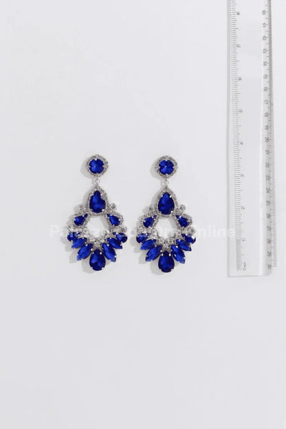 Marquise Crystal Drop Evening Earrings