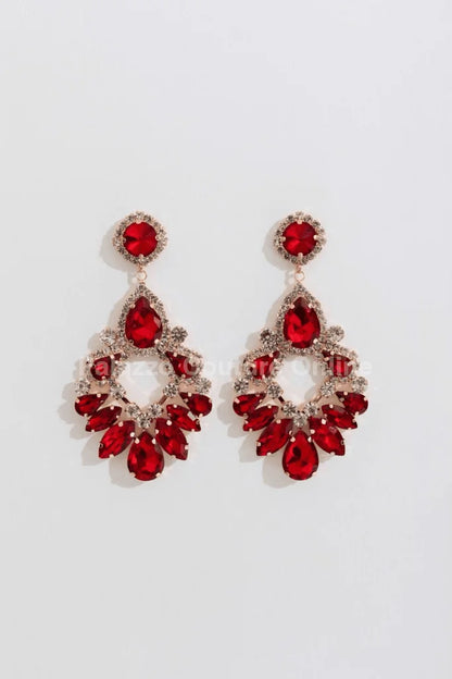Marquise Crystal Drop Evening Earrings
