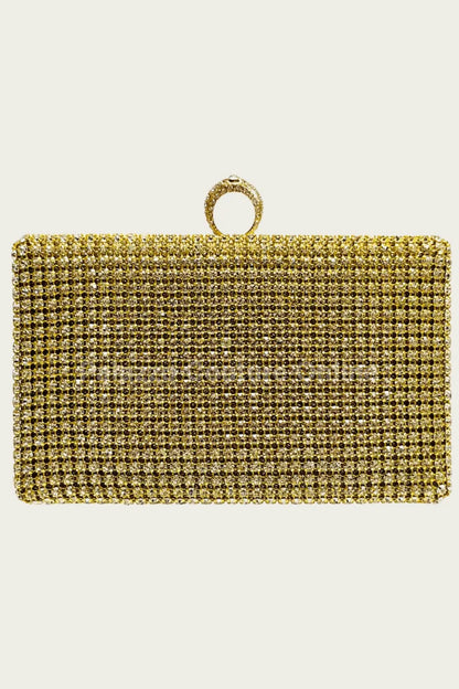 Marquise Diamonds Rhinestones Clutch Gold