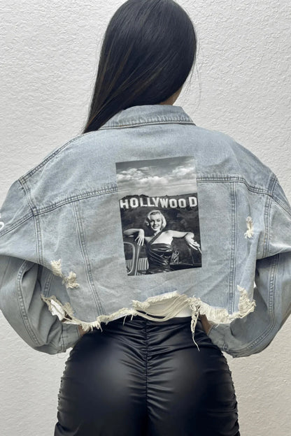 Marylin Monroe Graphic Denim Jacket