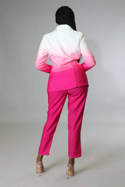 Meeting Days Pant Set with Blazer Top and High Waisted Pants