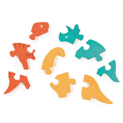 Mentari Wooden Dino-saws Interchangeable Puzzle Set & Bag