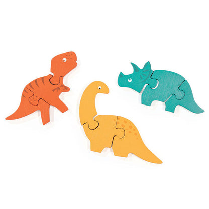 Mentari Wooden Dino-saws Interchangeable Puzzle Set & Bag
