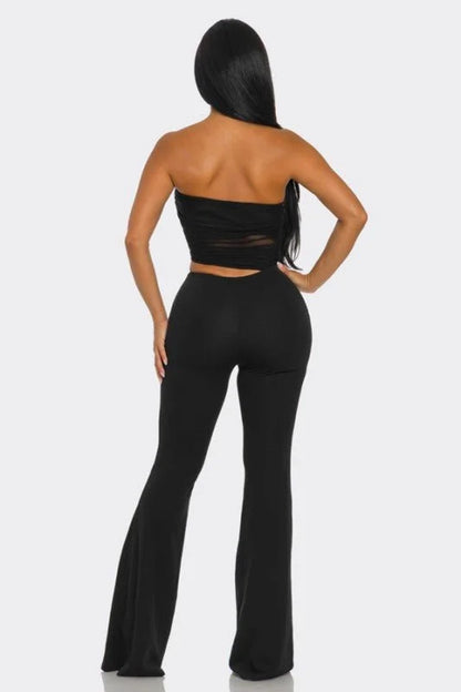 Midnight Temptation Mesh Jumpsuit - Black