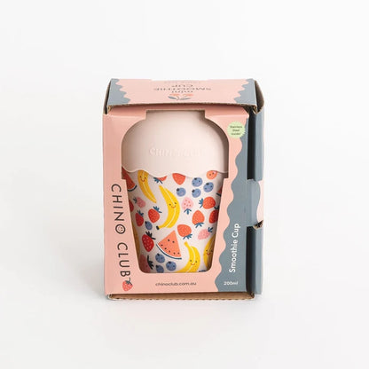 Mini Stainless Steel Smoothie Cup & Straw 200ml - Fruits (DAMAGED PACKAGING)