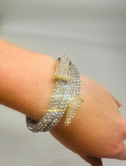 Modern Double Wrap Serpentine Bracelet (Gold)