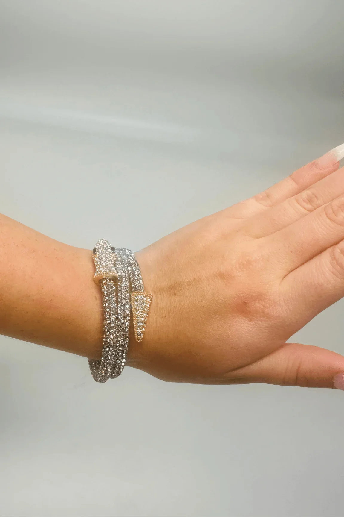 Modern Double Wrap Serpentine Bracelet (Gold)