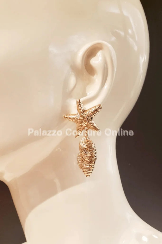 Ocean Dreams Dangle Earrings (Gold)