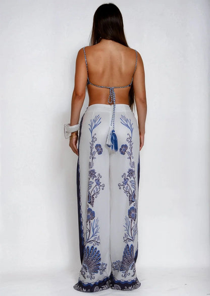 Ocean Muse Shell Pant Set- Blueshell