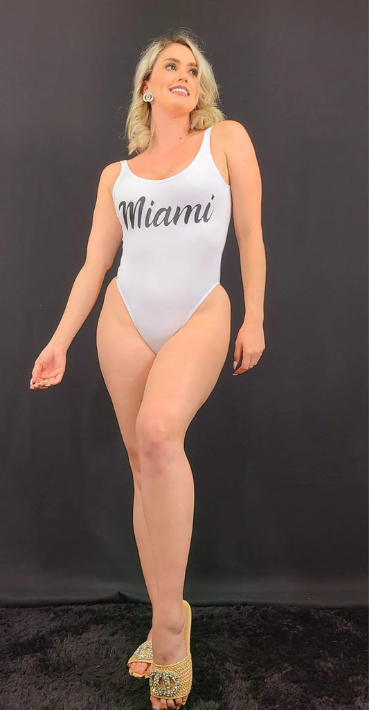 One Piece Miami Vibes Bathingsuit (White)