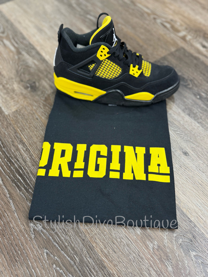 ORIGINAL Signature Graphic Tee (Black Shirt/Yellow Print)