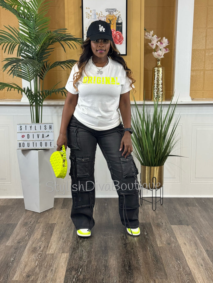 ORIGINAL Signature Graphic Tee (Neon Yellow Print)